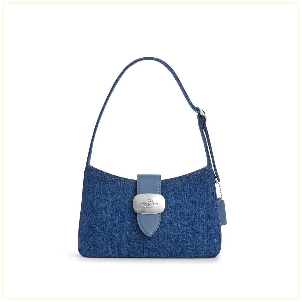 코치 Eliza Shoulder Bag In Signature Denim 이미지