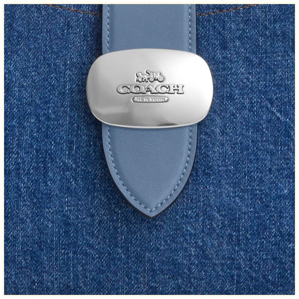 코치 Eliza Shoulder Bag In Signature Denim 이미지