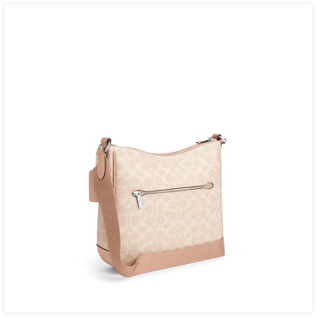 코치 Ellie File Bag In Signature Canvas With Stripe 이미지