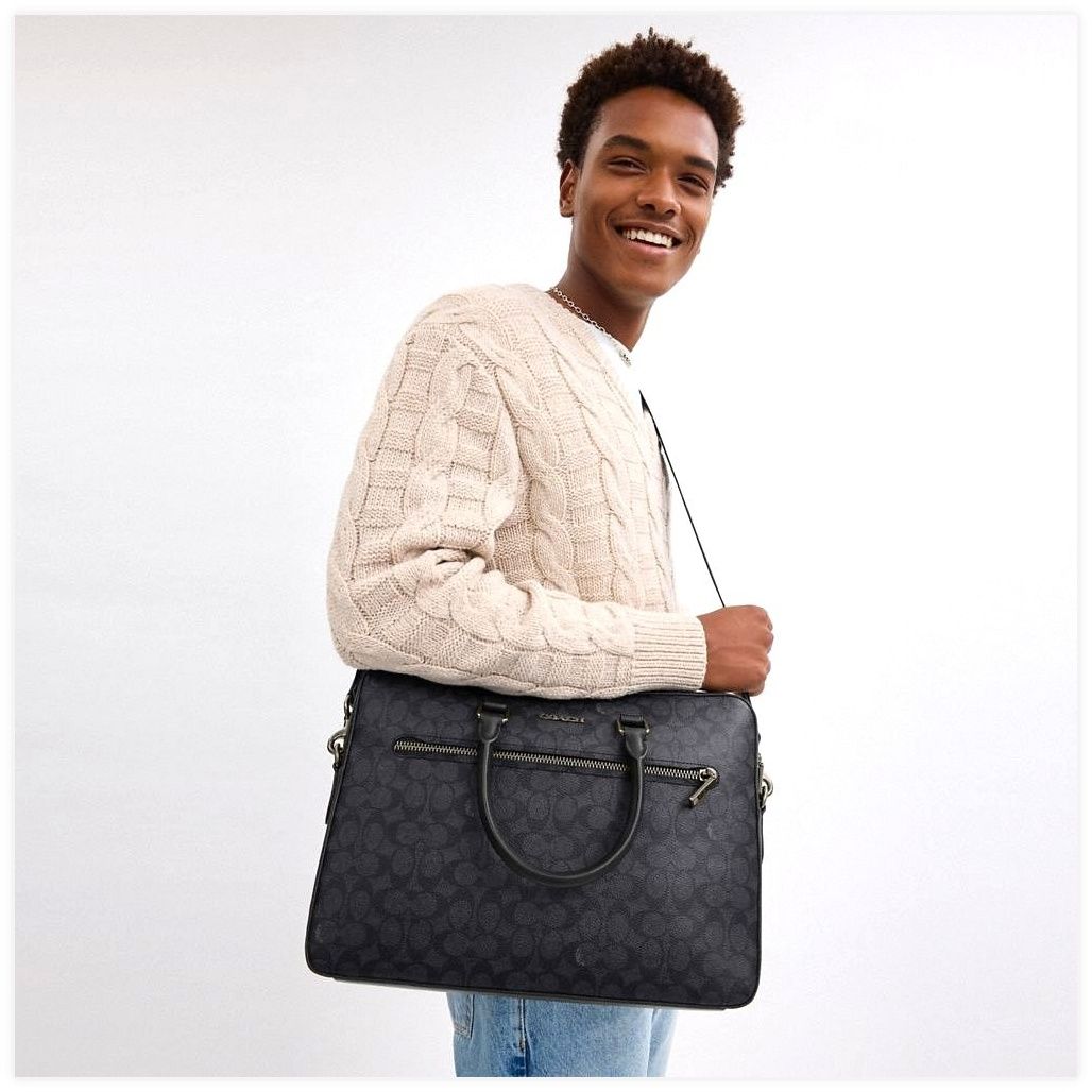 코치 Ethan Slim Brief In Signature Canvas 이미지