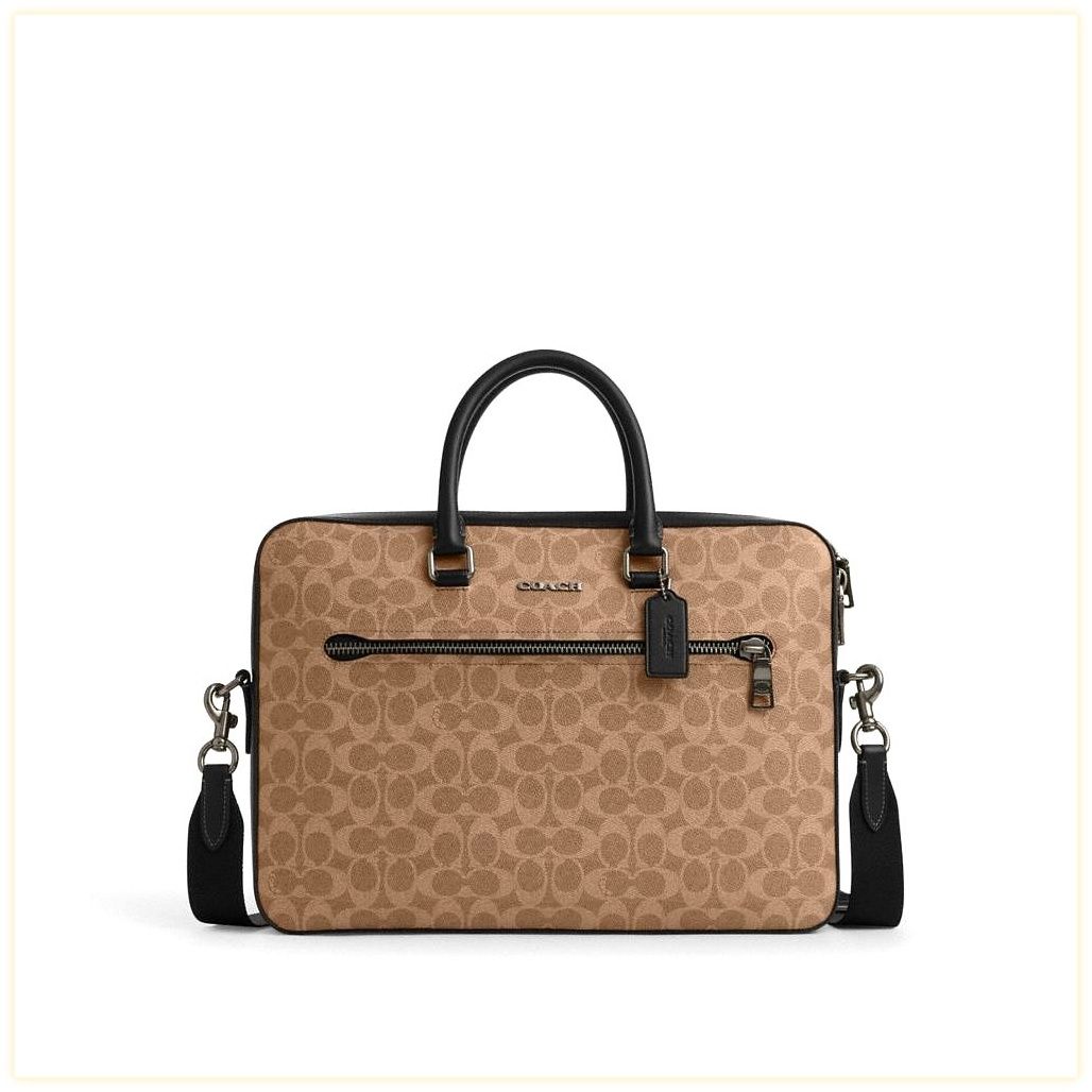 코치 Ethan Slim Brief In Signature Canvas 이미지
