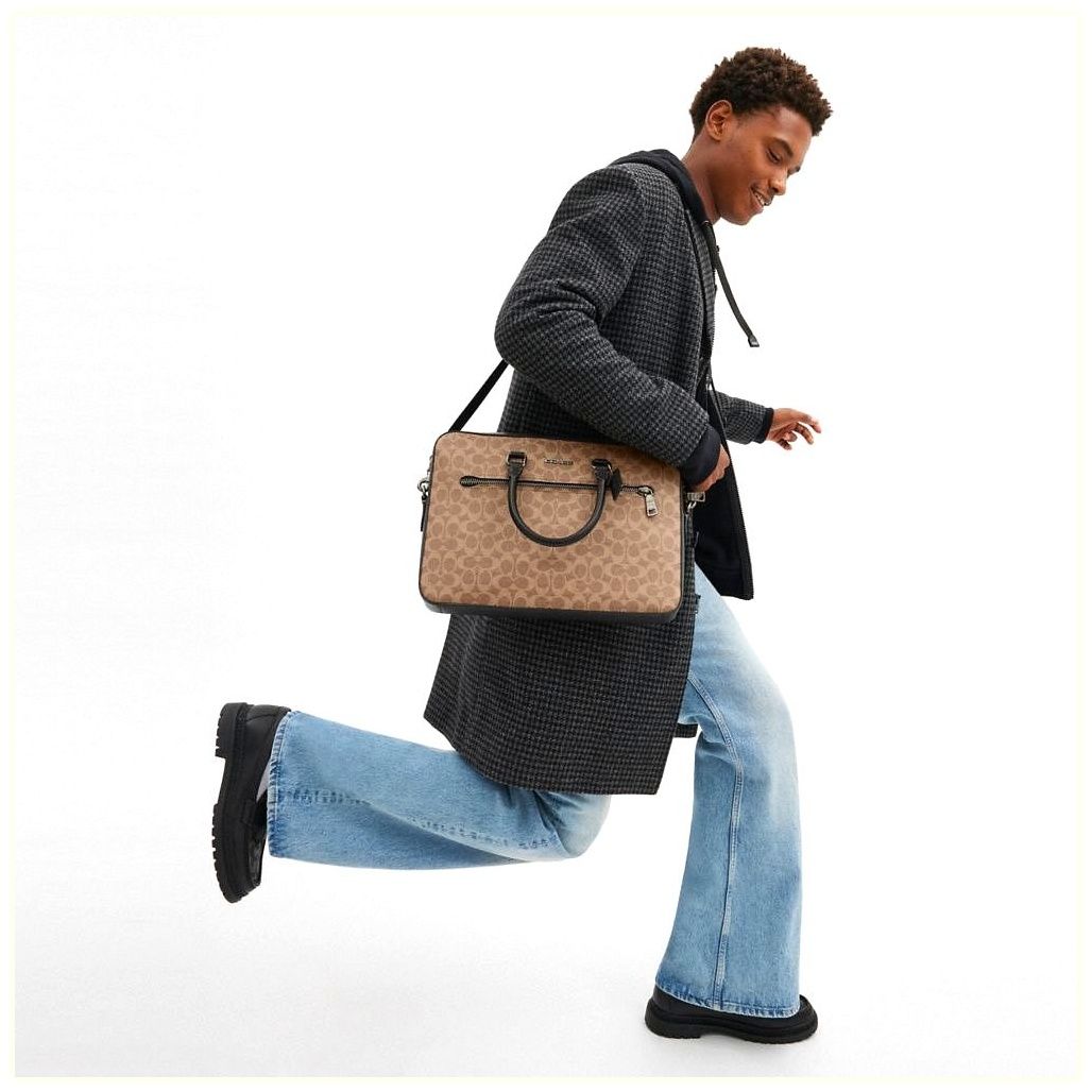 코치 Ethan Slim Brief In Signature Canvas 이미지