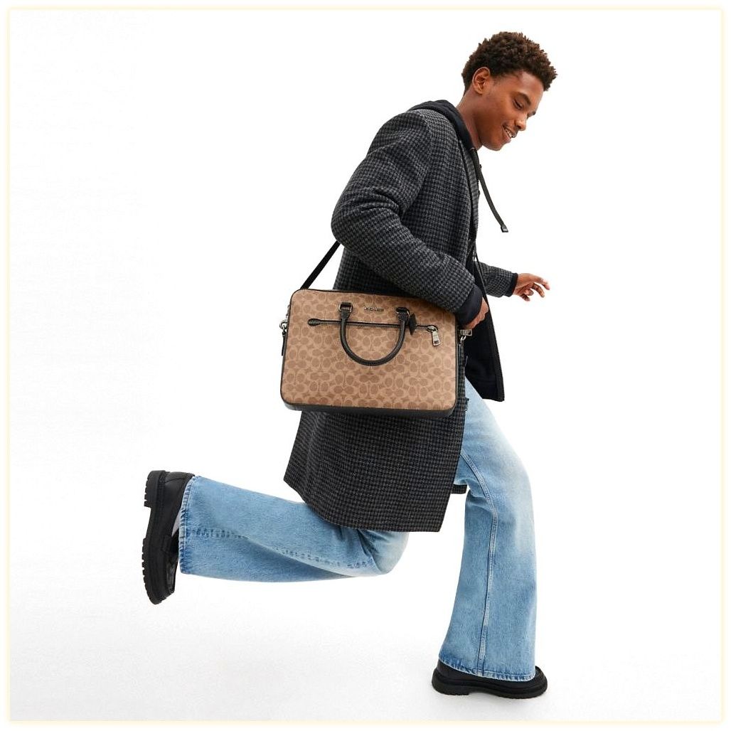 코치 Ethan Slim Brief In Signature Canvas 이미지