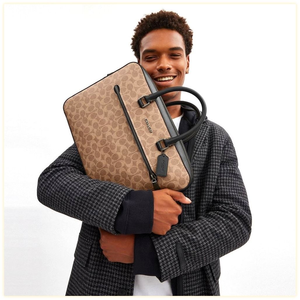 코치 Ethan Slim Brief In Signature Canvas 이미지