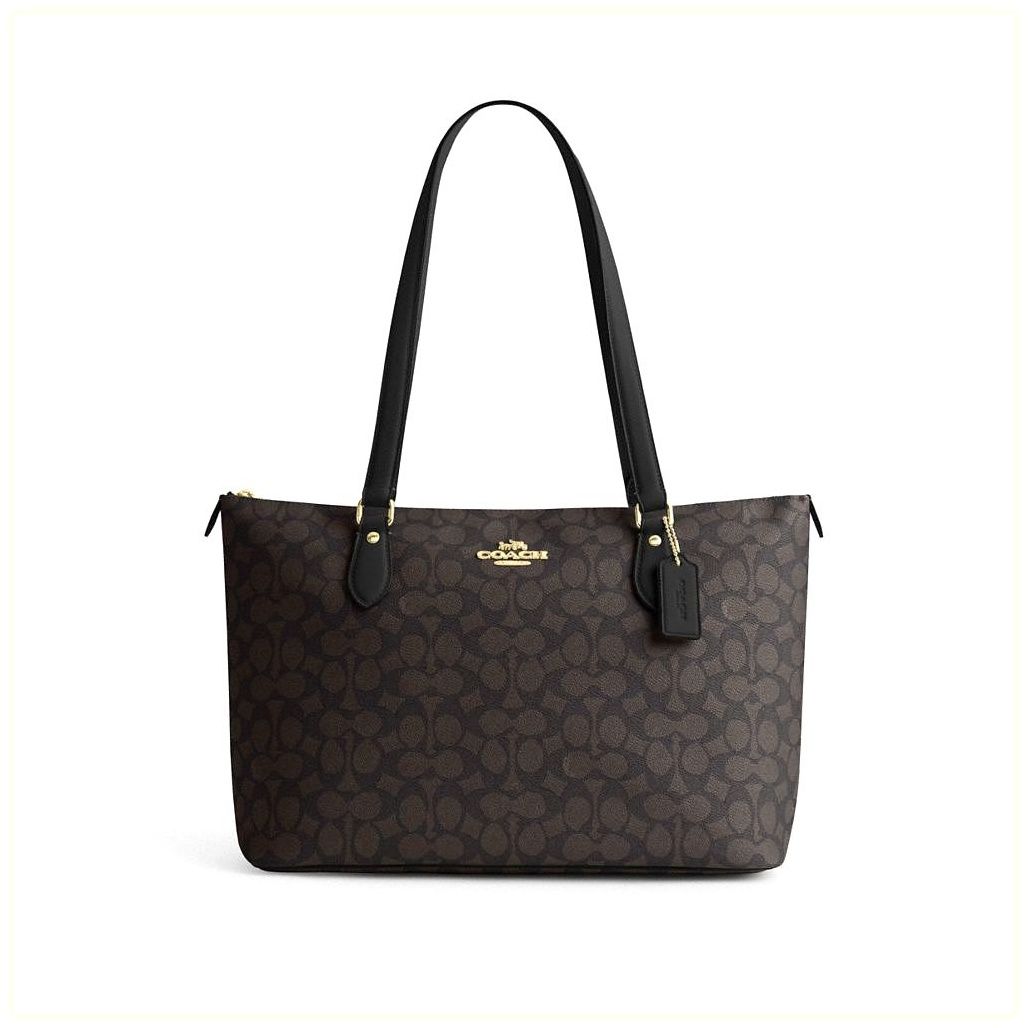 코치 Gallery Tote Bag In Signature Canvas 이미지