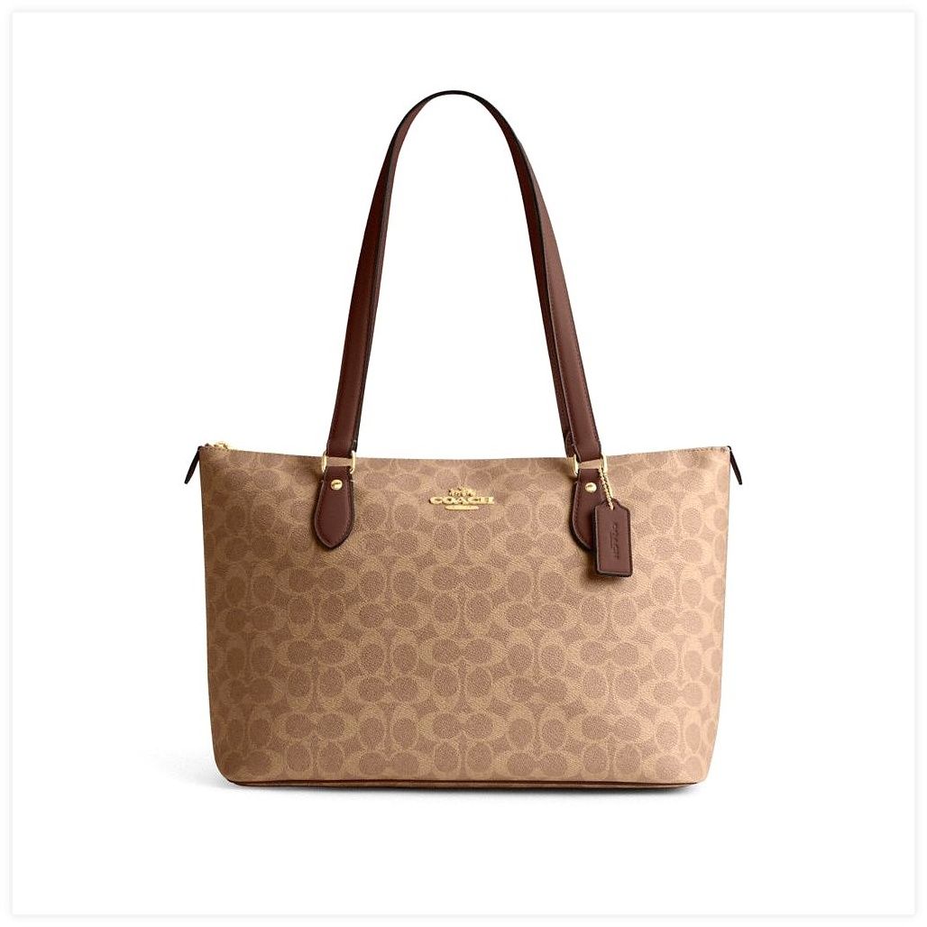 코치 Gallery Tote Bag In Signature Canvas 이미지