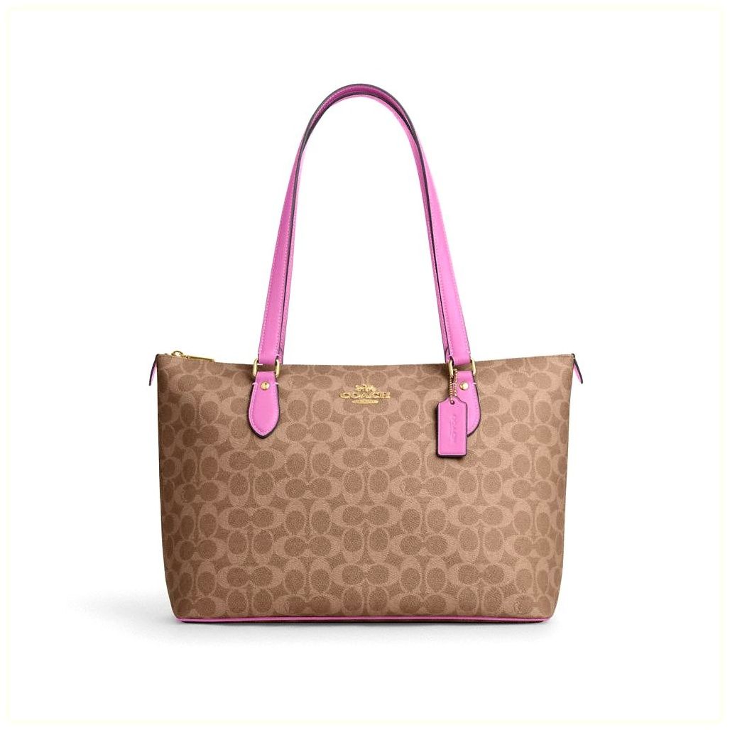 코치 Gallery Tote Bag In Signature Canvas 이미지