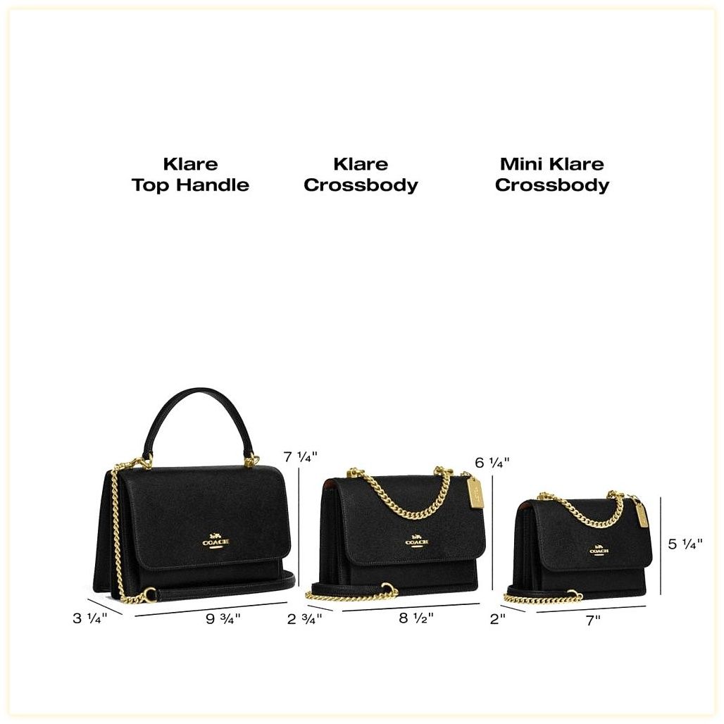 코치 Klare Crossbody Bag In Blocked Signature Canvas 이미지