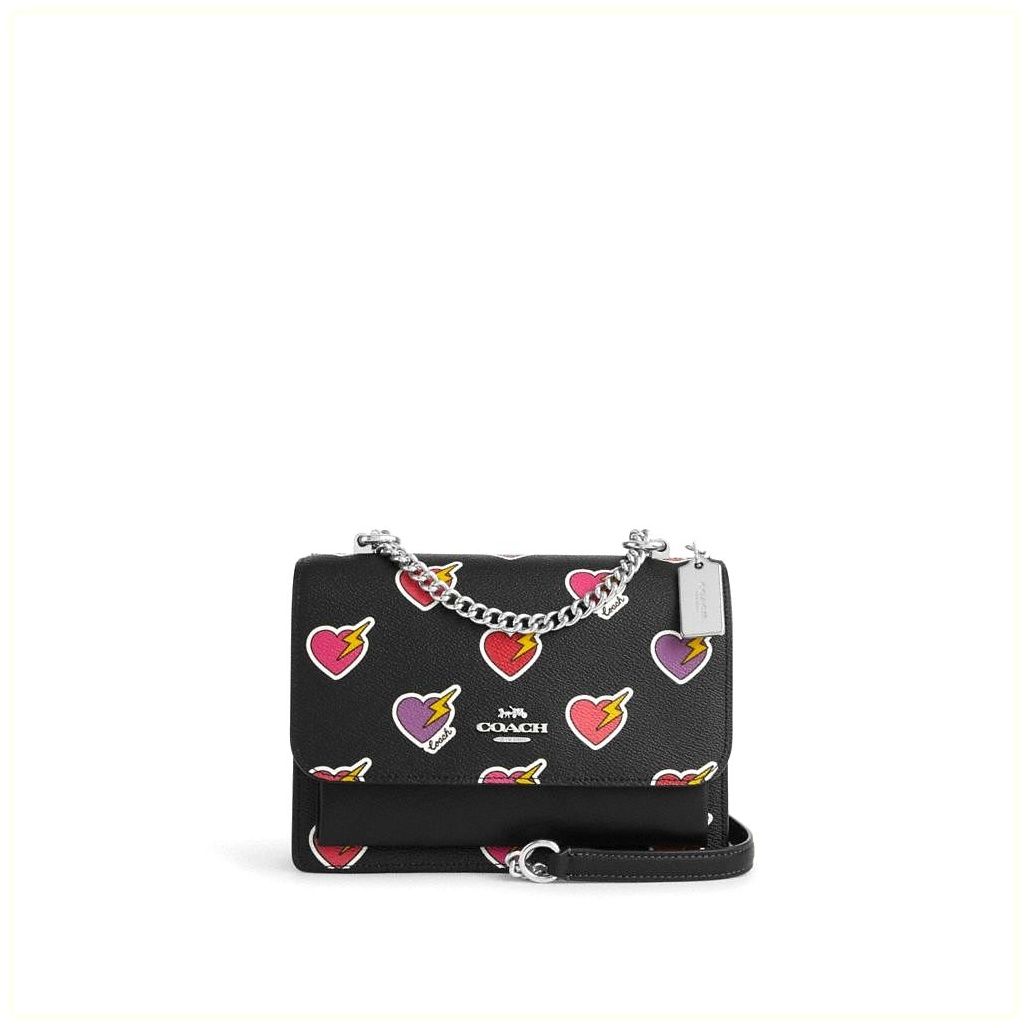 코치 Klare Crossbody Bag With Heart Bolt Print 이미지