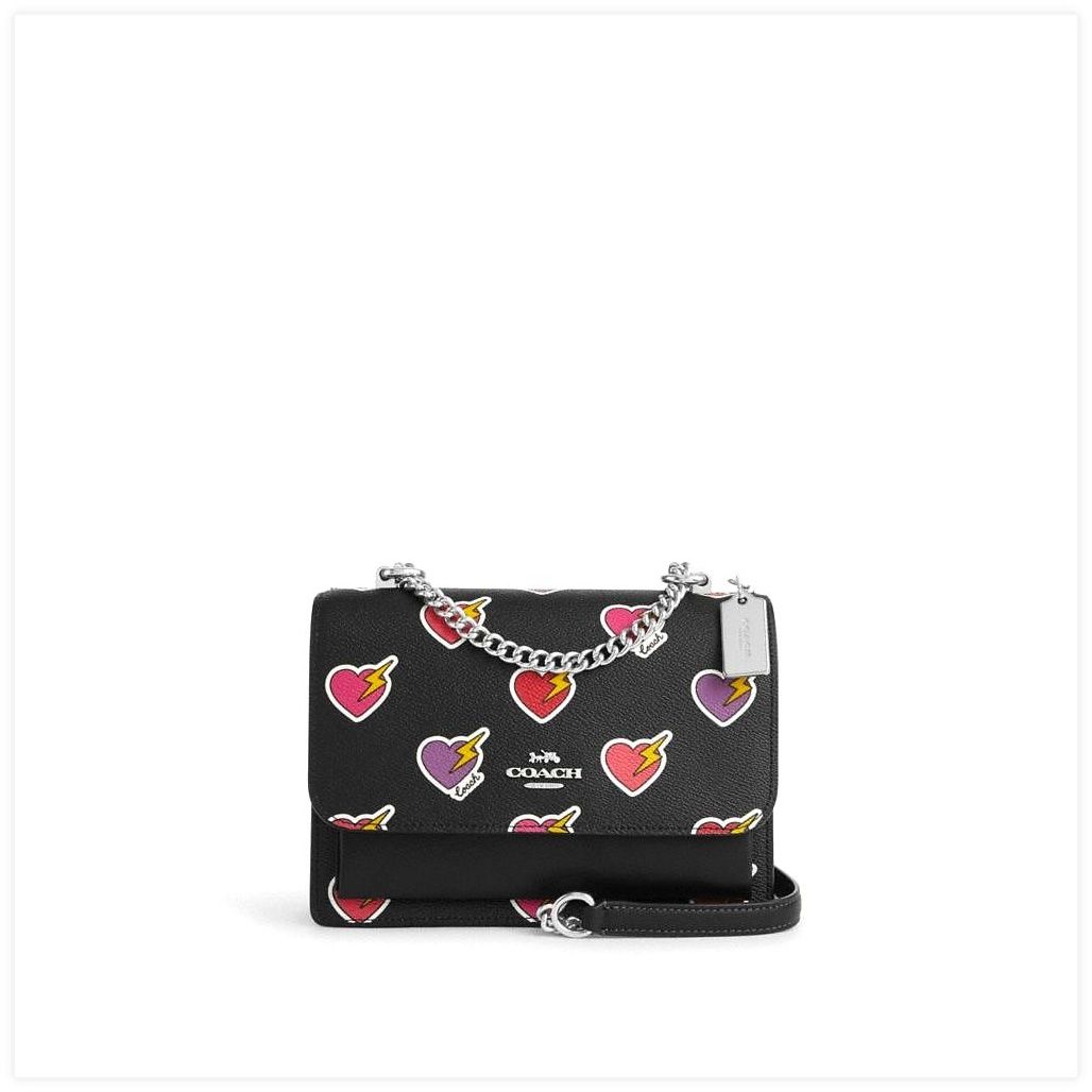 코치 Klare Crossbody Bag With Heart Bolt Print 이미지