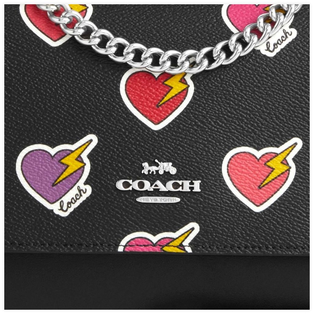 코치 Klare Crossbody Bag With Heart Bolt Print 이미지