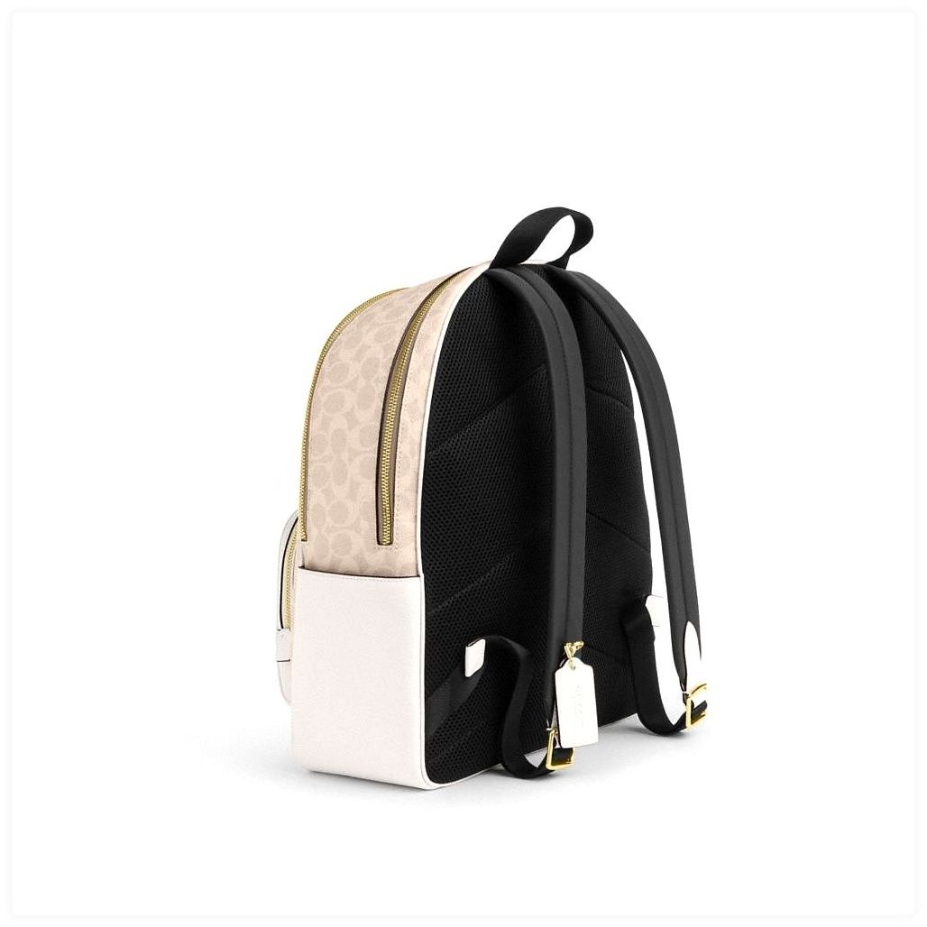 코치 Large Court Backpack In Signature Canvas 이미지