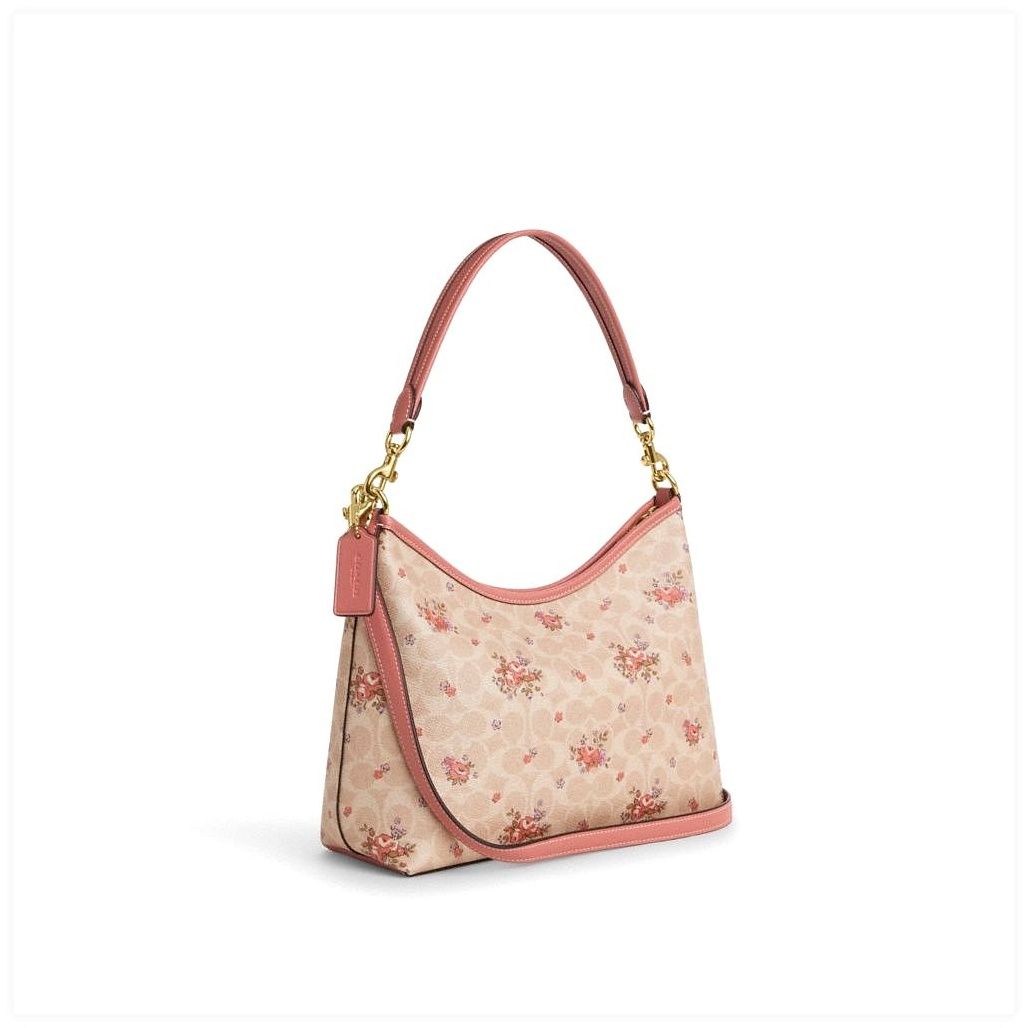 코치 Laurel Shoulder Bag In Signature Canvas With Floral Print 이미지