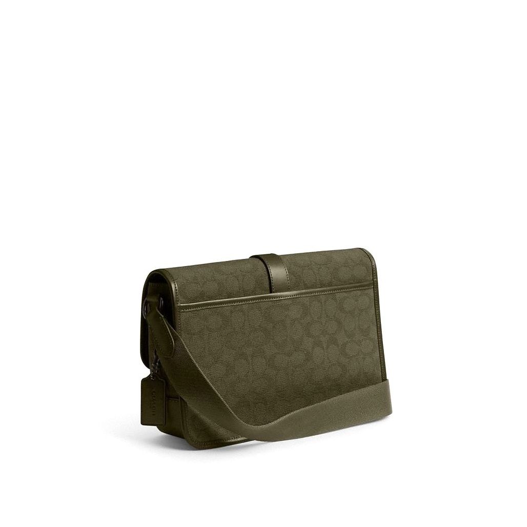 코치 League Messenger Bag In Signature Canvas Jacquard 이미지