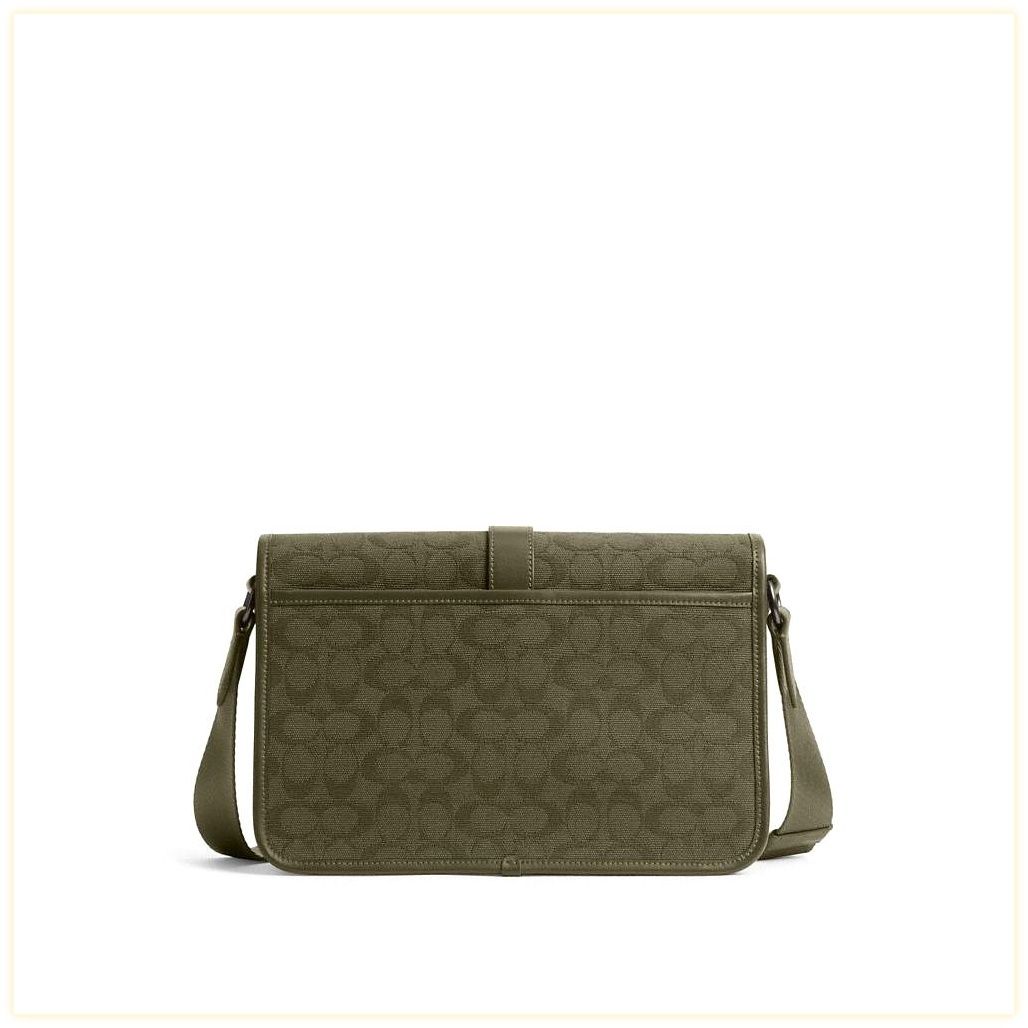 코치 League Messenger Bag In Signature Canvas Jacquard 이미지