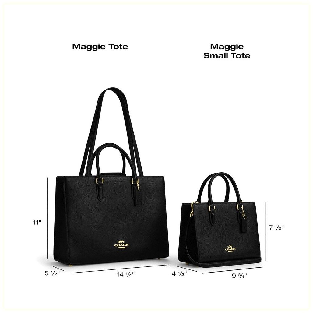 코치 Maggie Tote Bag In Blocked Signature Canvas 이미지