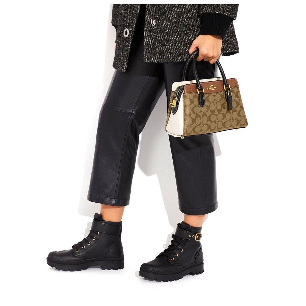 코치 Mini Darcie Carryall Bag In Colorblock Signature Canvas 이미지