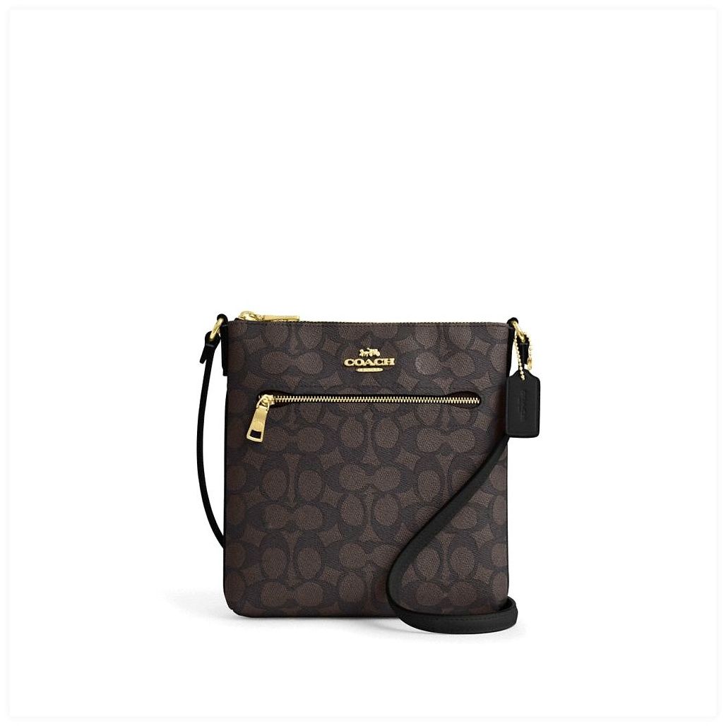 코치 Mini Rowan File Bag In Signature Canvas 이미지