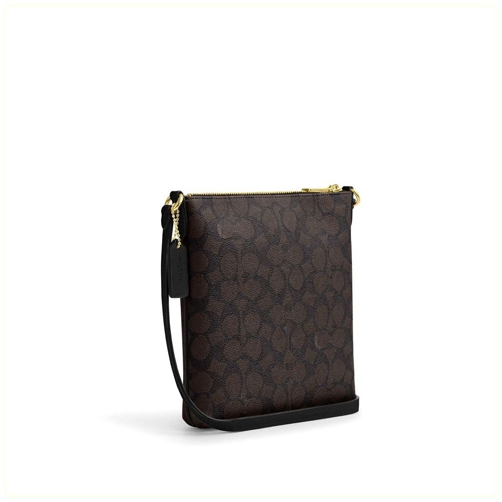 코치 Mini Rowan File Bag In Signature Canvas 이미지