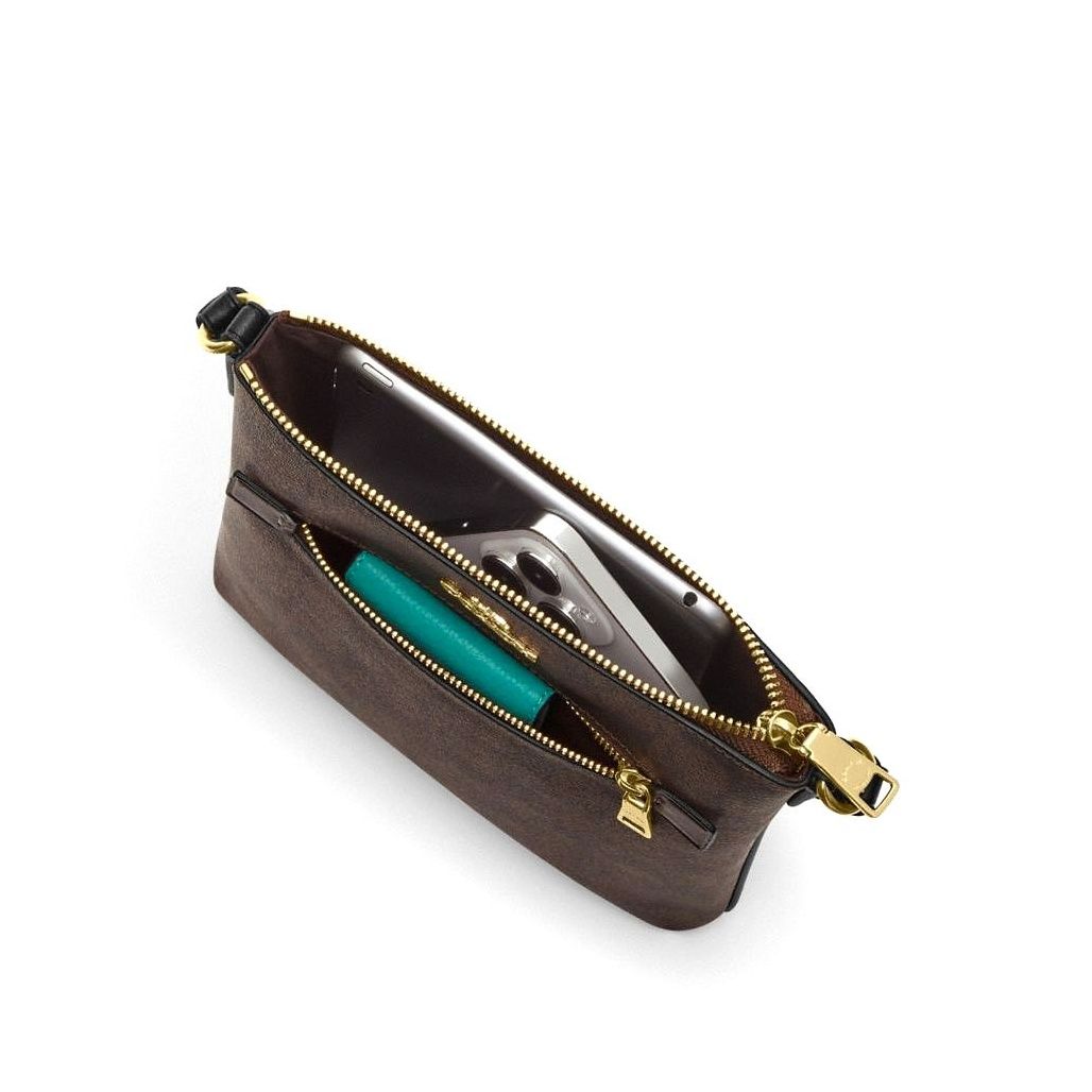 코치 Mini Rowan File Bag In Signature Canvas 이미지