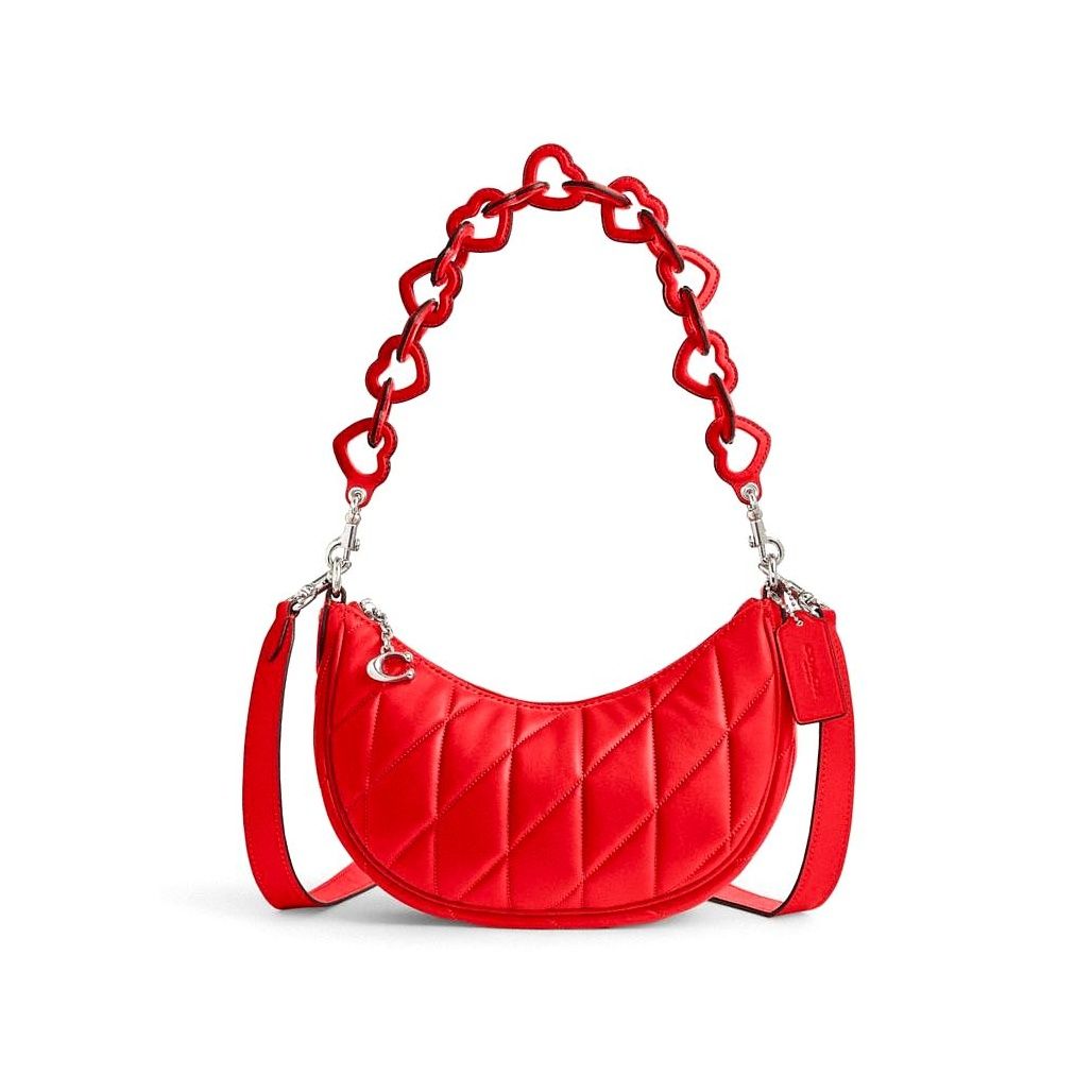 코치 Mira Shoulder Bag With Pillow Quilting And Heart Strap 이미지