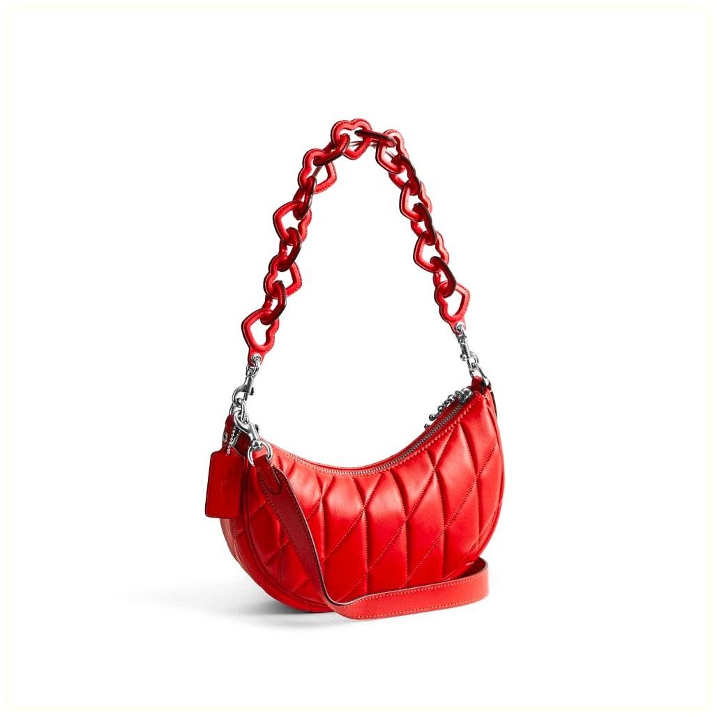 코치 Mira Shoulder Bag With Pillow Quilting And Heart Strap 이미지