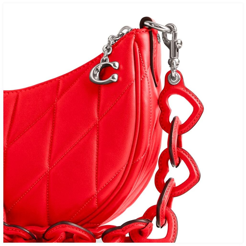 코치 Mira Shoulder Bag With Pillow Quilting And Heart Strap 이미지