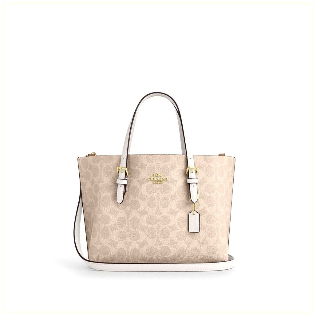 코치 Mollie Tote Bag 25 In Signature Canvas 이미지
