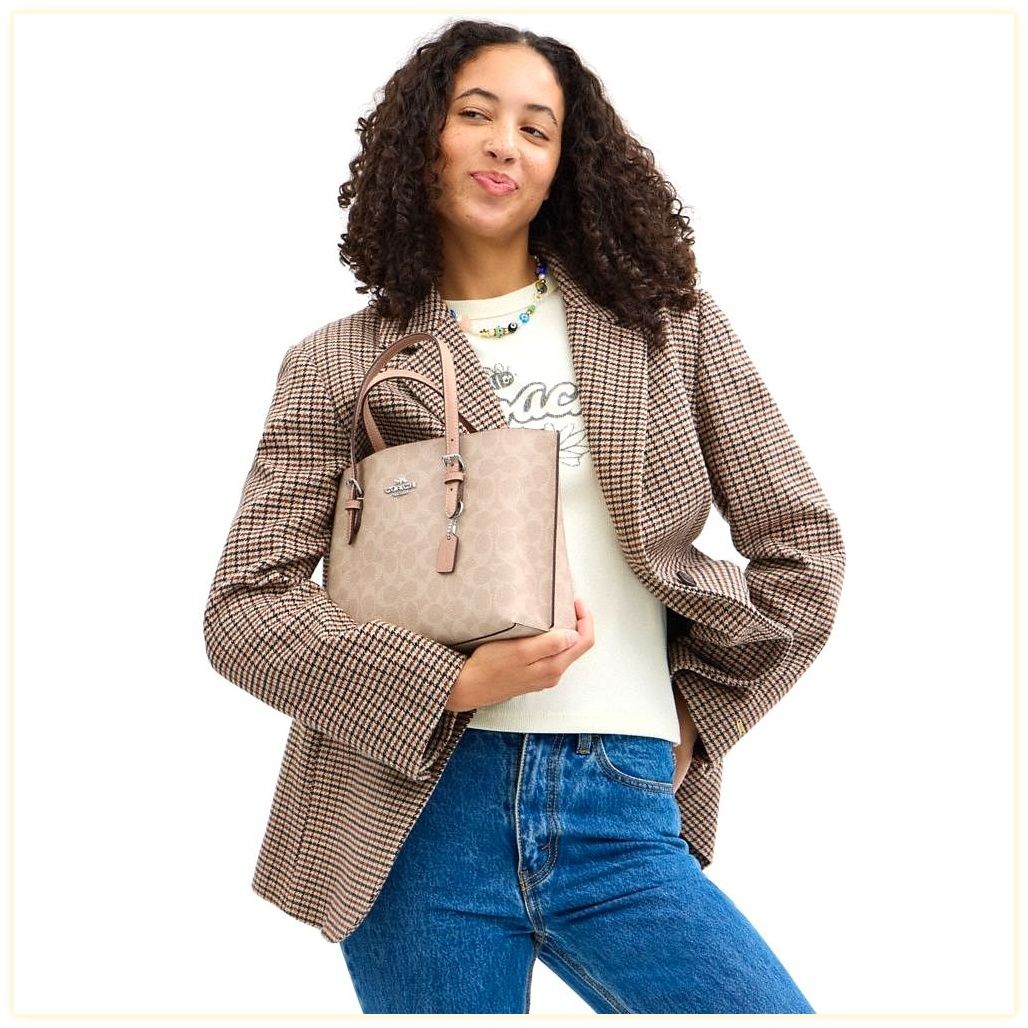 코치 Mollie Tote Bag 25 In Signature Canvas 이미지