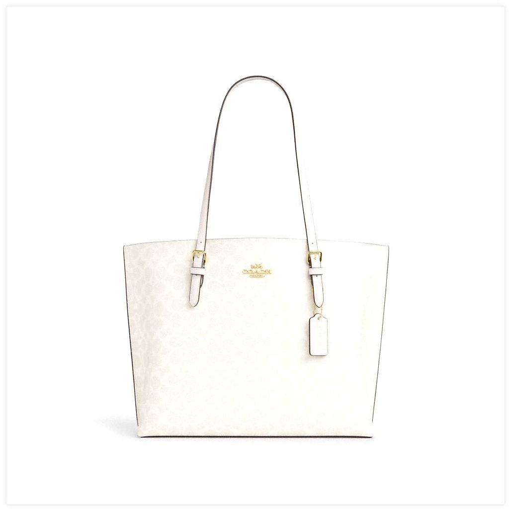 코치 Mollie Tote Bag In Signature Canvas 이미지