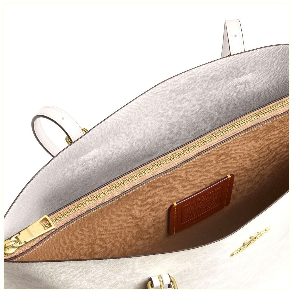 코치 Mollie Tote Bag In Signature Canvas 이미지
