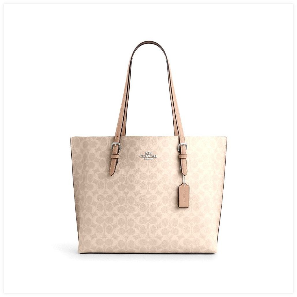 코치 Mollie Tote Bag In Signature Canvas 이미지