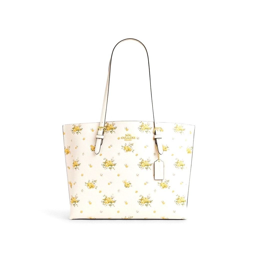 코치 Mollie Tote Bag With Floral Print 이미지