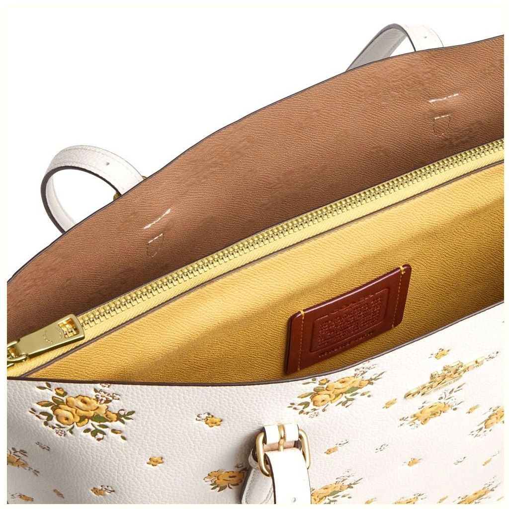 코치 Mollie Tote Bag With Floral Print 이미지