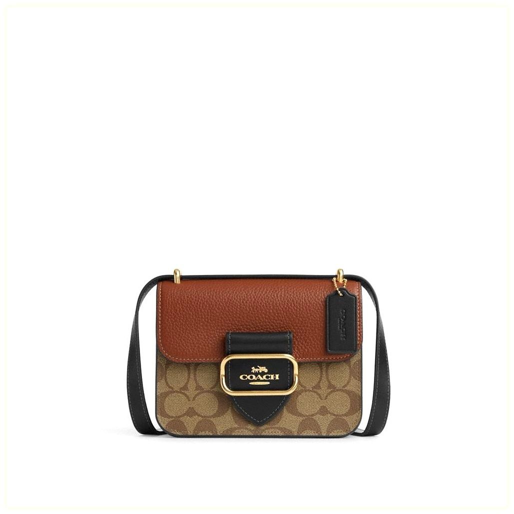 코치 Morgan Square Crossbody Bag In Colorblock Signature Canvas 이미지
