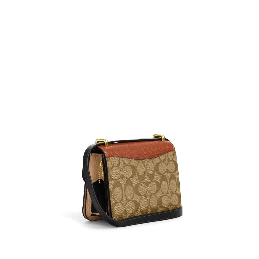 코치 Morgan Square Crossbody Bag In Colorblock Signature Canvas 이미지