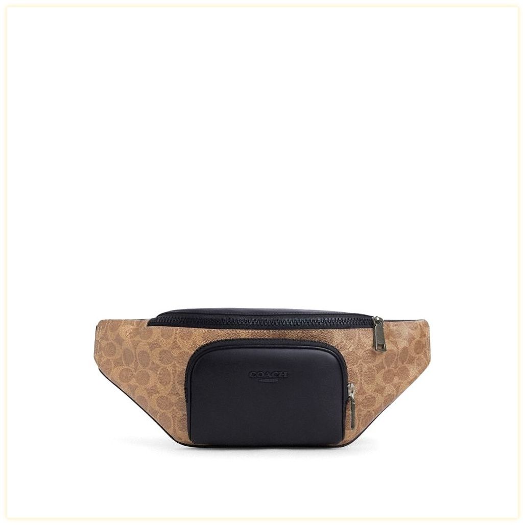 코치 Racer Belt Bag In Signature 이미지