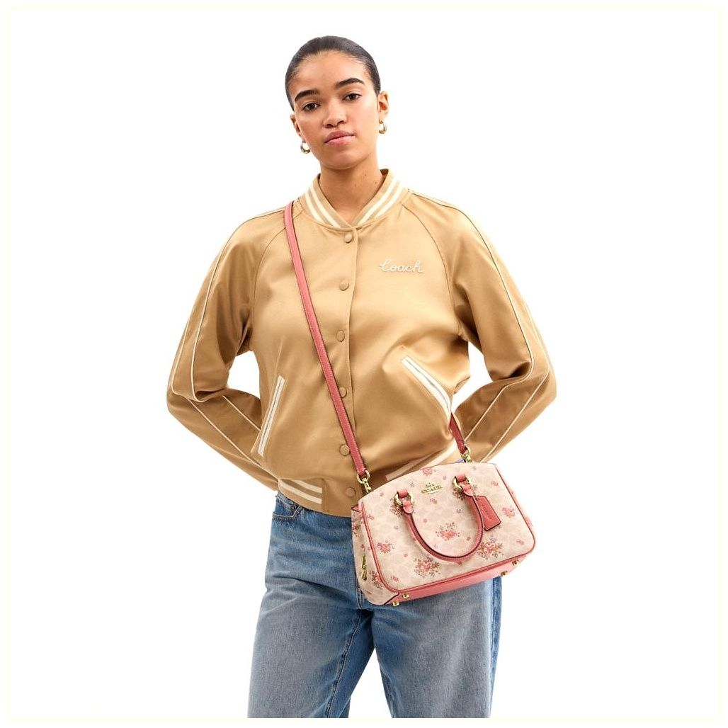 코치 Savannah Small Carryall Bag In Signature Canvas With Floral Print 이미지