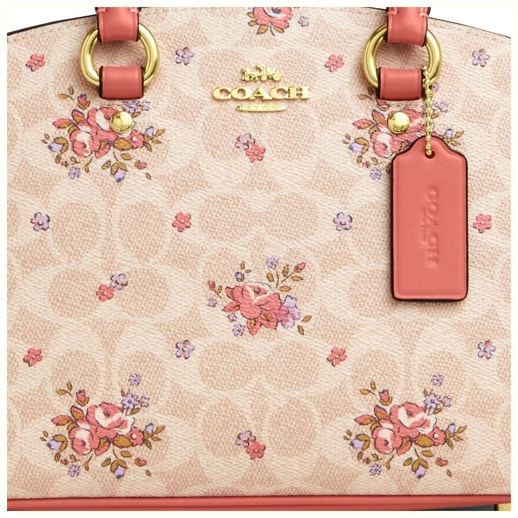 코치 Savannah Small Carryall Bag In Signature Canvas With Floral Print 이미지
