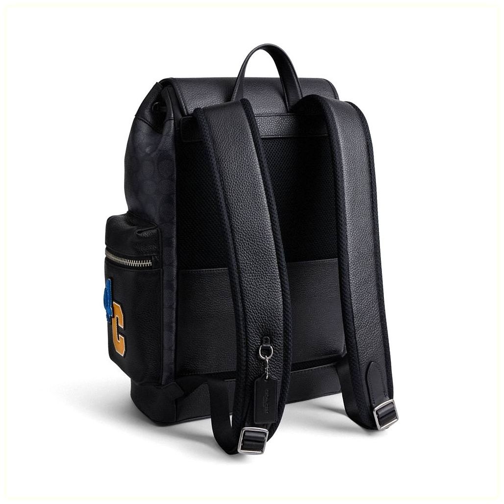 코치 Sprint Backpack In Signature Canvas With Patches 이미지