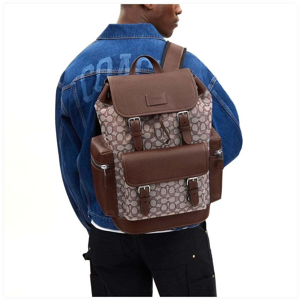 코치 Sprint Backpack In Signature Jacquard 이미지