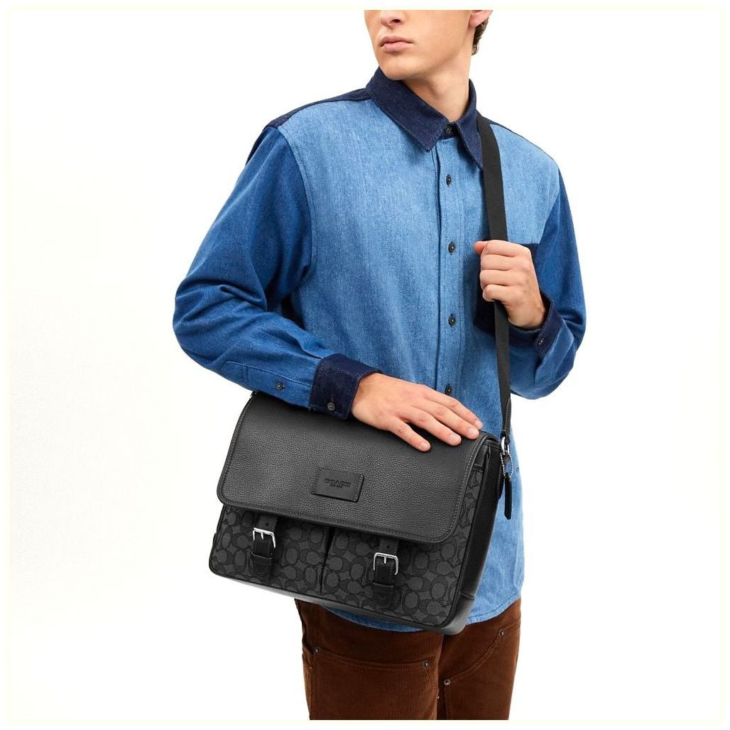 코치 Sprint Messenger In Signature Jacquard 이미지