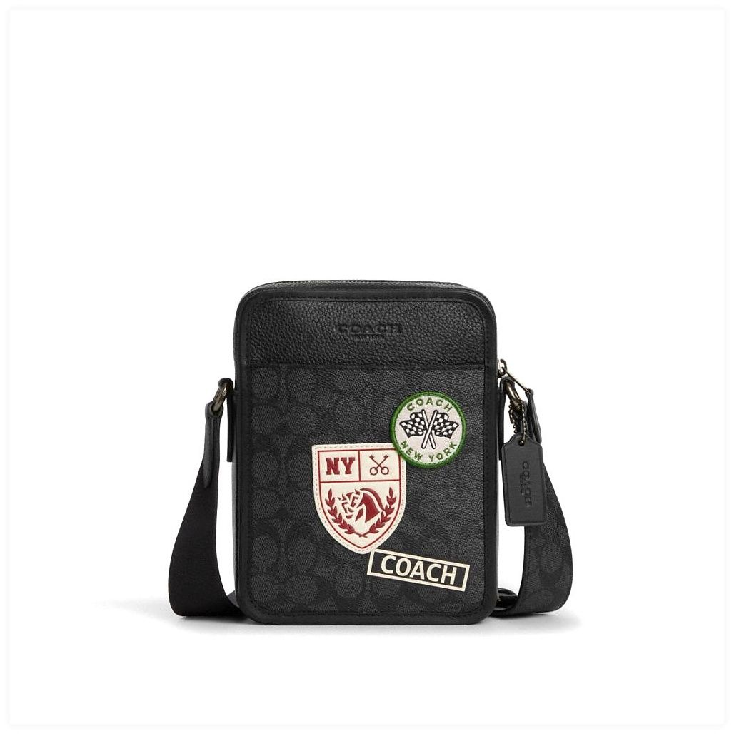 코치 Sullivan Crossbody Bag In Signature Canvas With Patches 이미지
