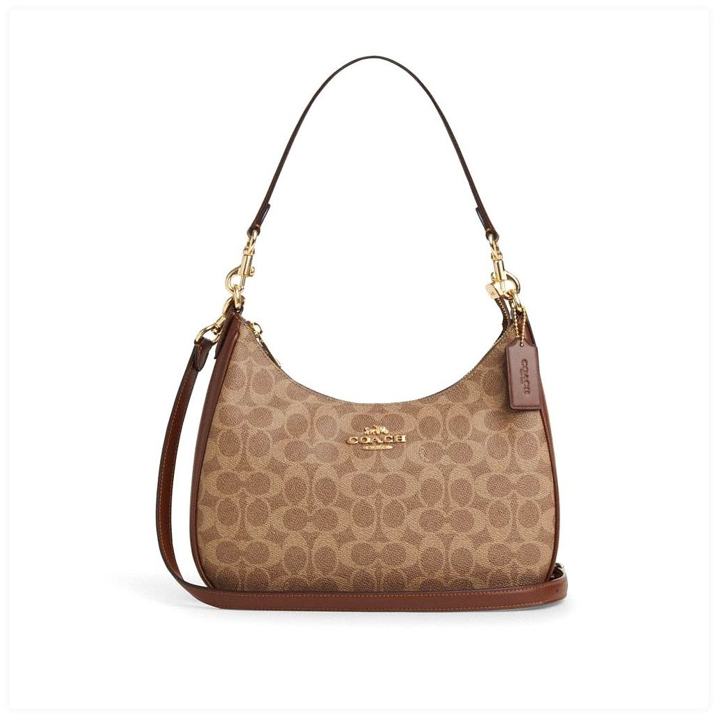 코치 Teri Hobo Bag In Signature Canvas 이미지
