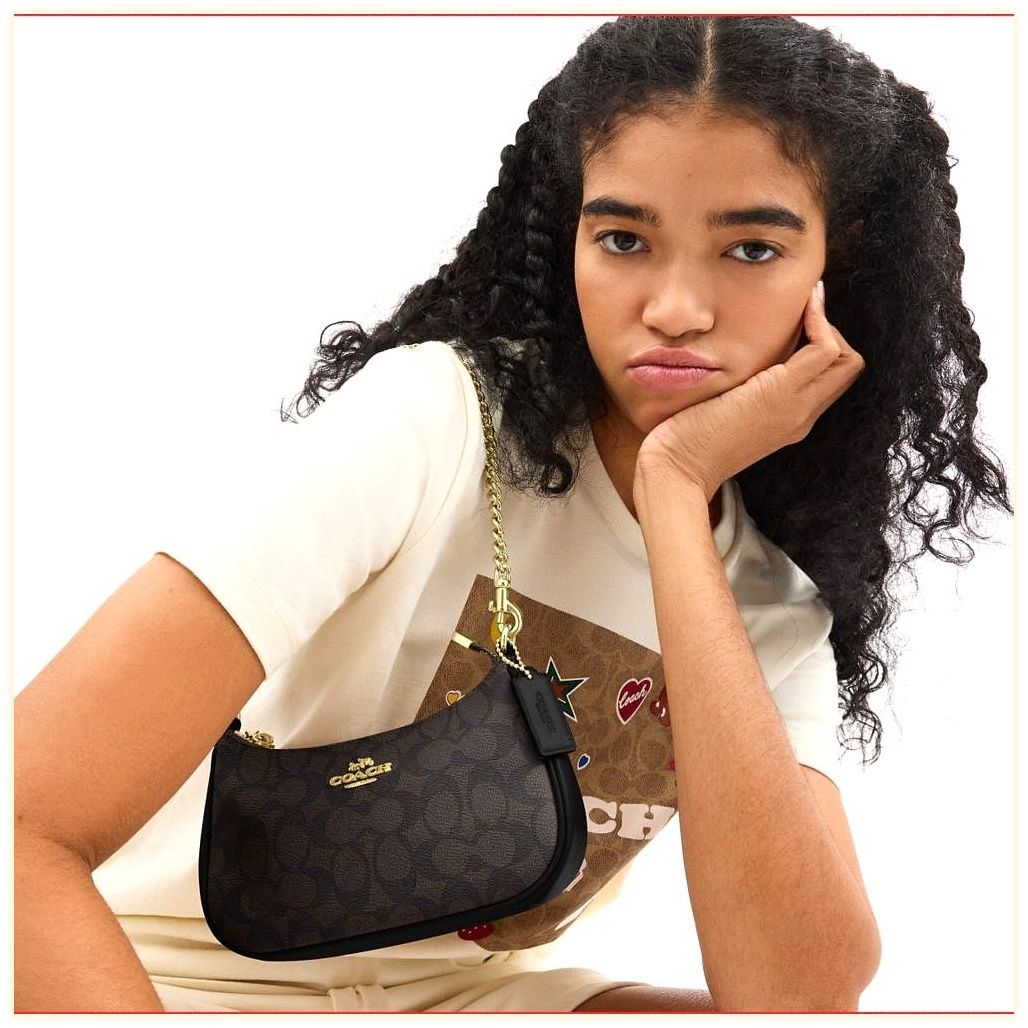 코치 Teri Mini Crossbody Bag In Signature Canvas 이미지