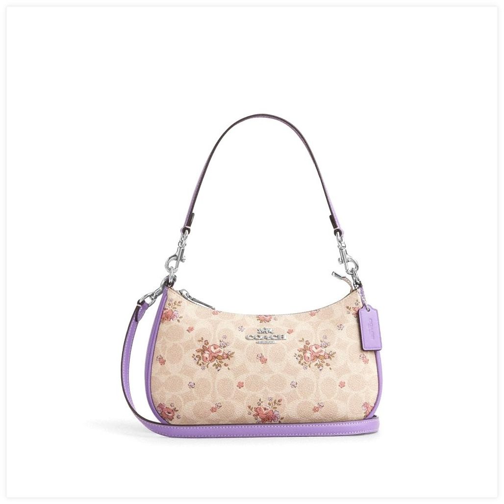 코치 Teri Shoulder Bag In Signature Canvas With Floral Print 이미지