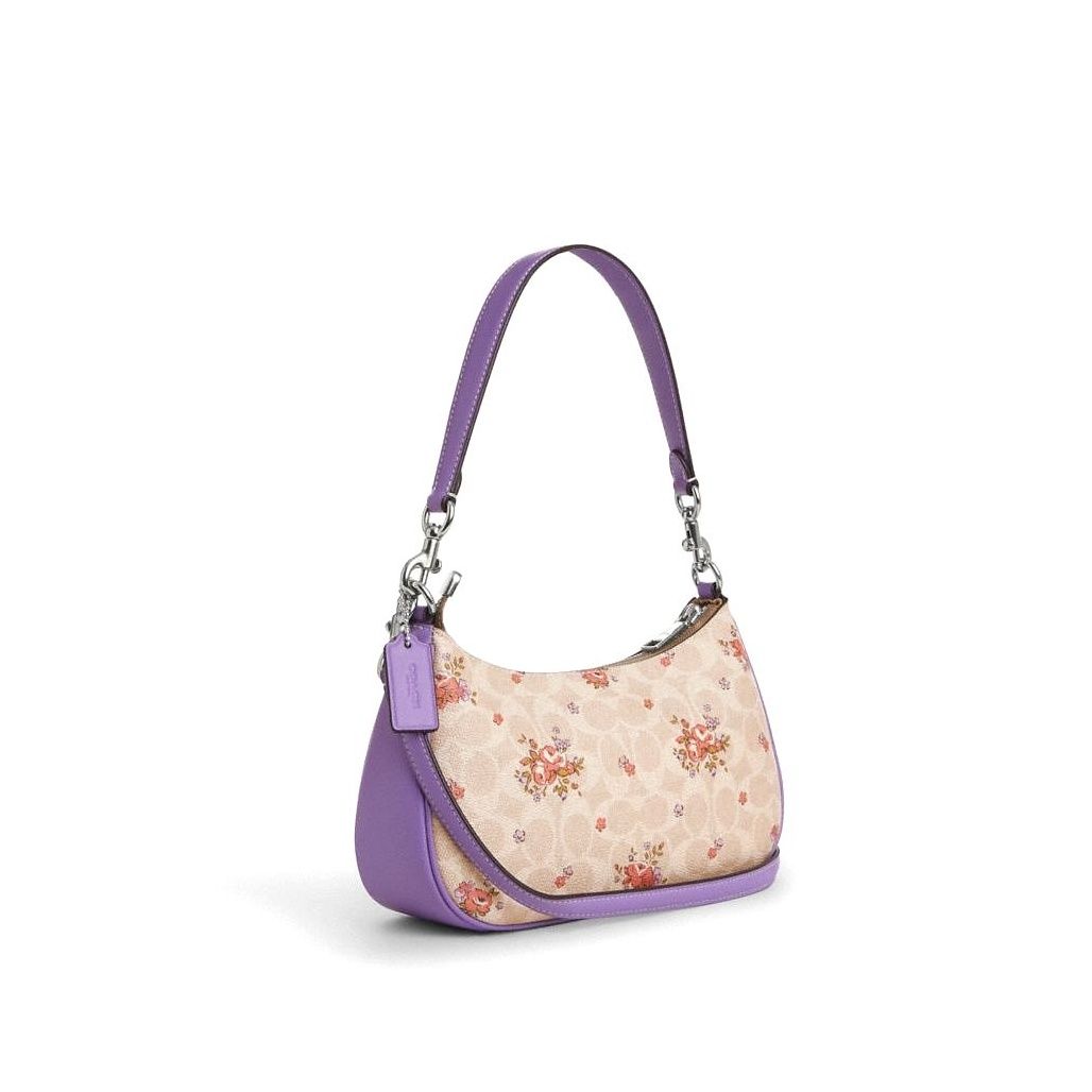 코치 Teri Shoulder Bag In Signature Canvas With Floral Print 이미지