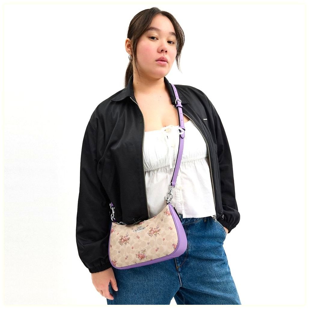 코치 Teri Shoulder Bag In Signature Canvas With Floral Print 이미지