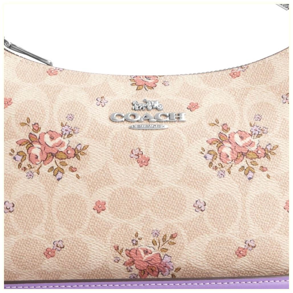 코치 Teri Shoulder Bag In Signature Canvas With Floral Print 이미지