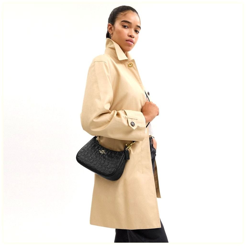 코치 Teri Shoulder Bag In Signature Leather 이미지